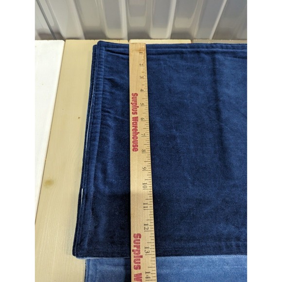 VTG Placemats Set Velvet Velour Reversible Blue Royal Baby Retro Elegant Classic